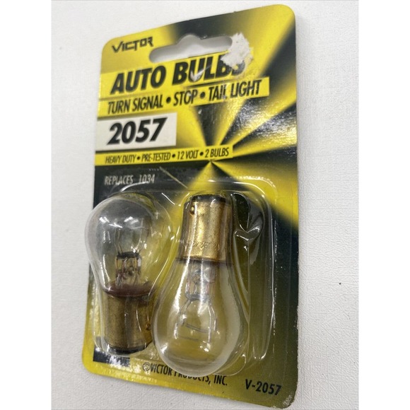 Victor #2057 Auto Bulbs Turn Signal Stop Tail Light 2 Pack 12 Volt Replacement - Picture 5 of 6
